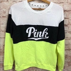 Victoria’s secret color block sweatshirt. SMALL